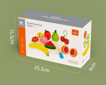 ДЕРЕВЯННЫЕ ФРУКТЫ ДЛЯ НАРЕЗКИ НАРЕЗКА НА МАГНИТЕ В КОРОБКЕ С НОЖОМ