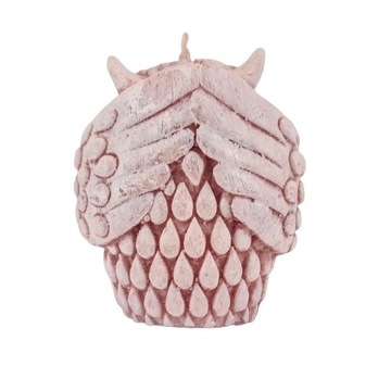 ŚWIECA SOWA 9,5cm RÓŻOWA NIE WIDZĘ PACHNĄCA