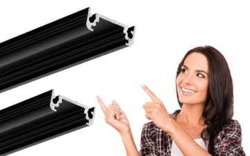 Profil aluminiowy do paska LED SURFACE10 czarny 2m