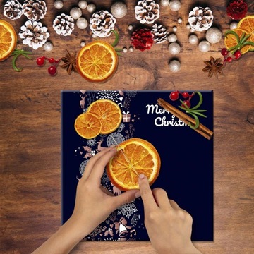 СТЕКЛЯННАЯ КУХОННАЯ ДОСКА 25x25см - 516e Decorations