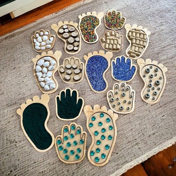 Сенсорный набор для терапии рук Монтессори, руки, ладони, сенсорный путь