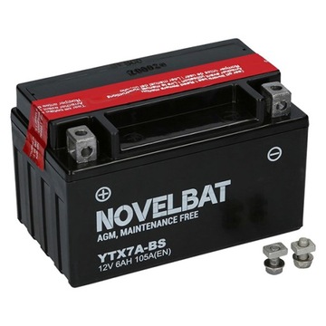 Akumulator NOVELBAT YTX7A-BS 12V 6Ah 105A +L