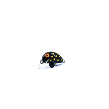 WOBLER NA KLENIA JAZIA MINIFISH Z JAJEM 3CM CZARNY W ŻÓŁTE KROPKI ENGIMA