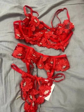 СЕКСУАЛЬНЫЙ ЭРОТИЧЕСКИЙ КОМПЛЕКТ ЖЕНСКОГО КРУЖЕВНОГО БЕЛЬЯ Размер L