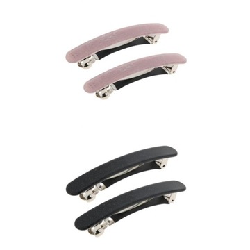 4pcs Women Hair Clips Barrette France Pink Black