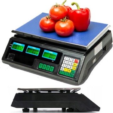 WAGA SKLEPOWA ELEKTRONICZNA MAGAZYNOWA PRZEMYSŁOWA Z AKUMULATOREM DO 40KG