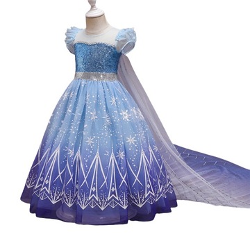 Strój sukienka Elsa Kraina Lodu kostium Frozen 110