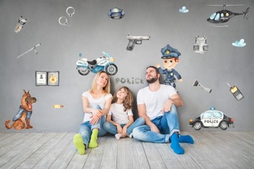 Наклейки на стену ПОЛИЦЕЙСКАЯ АВТОМОБИЛЬ 997 83х56