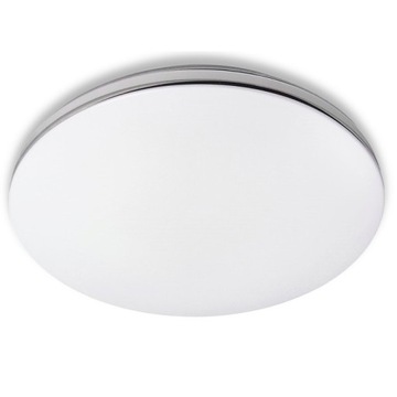 LAMPA PLAFON DO ŁAZIENKI PANEL DEKORACYJNY PASKI CHROM LED 18W IP44