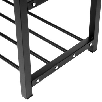 МЕТАЛЛИЧЕСКАЯ ПОЛКА-ОРГАНИЗАТОР ПОЛКА ДЛЯ ОБУВИ КНИЖНЫЙ ШКАФ С ДЕРЕВЯННОЙ ПОЛКОЙ 4 УРОВНЯ