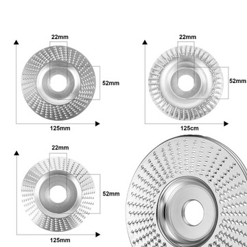3x шлифовальных диска по дереву GRINDER RASP ВЫПУКЛЫЙ + ВОГНУТЫЙ + ПЛОСКИЙ