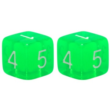 НАБОР ИЗ 2 КУБИКОВ ДЛЯ РПГ D6, РАДИОАКТИВНЫХ КУБИКОВ, 1,6 СМ.