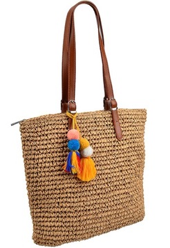 DAVID JONES TOREBKA Na ramię Shopper Boho Słomiana