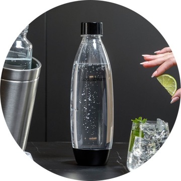 Бутылка Soda Stream FUSE x2 1л, большая, ЧЕРНЫЙ набор