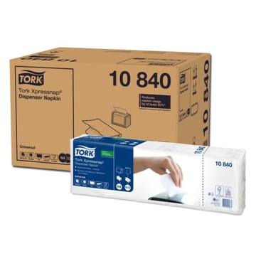 Tork 10840 - Serwetki dyspenserowe, 1w, N4 - Białe