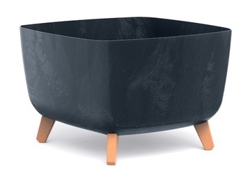 Doniczka GRACIA SQUARE BETON EFFECT-antracyt 39cm