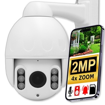 Kamera IP WIFI wewnętrzna, zewnętrzna Eurolook ZOOM OPTYCZNY METALOWA ALARM