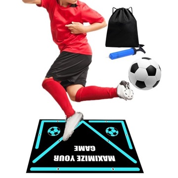 Football Footstep Training Mat Training Pace Ball with Pump Football
