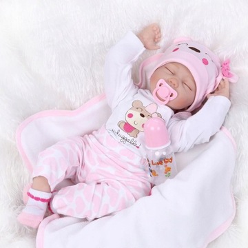 REALISTYCZNA LALKA REBORN JAK ŻYWE DZIECKO 55CM