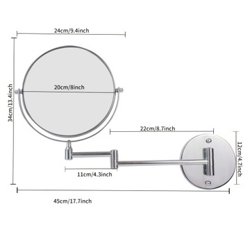 Настенное зеркало для макияжа 1X/10X, зеркало