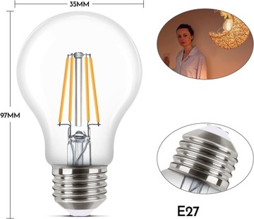 E27 Светодиодная лампа тёплого белого цвета 4Вт=35Вт 400лм 6шт.