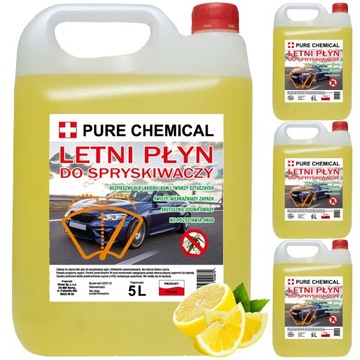 LETNI PŁYN DO SPRYSKIWACZY 20L 4x5L cytrynowy