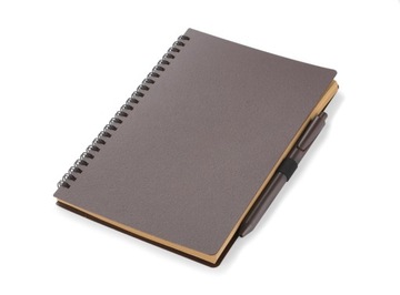 Notes EKO kawowy w linie A5 z długopisem