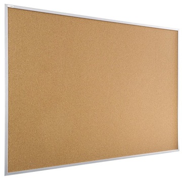 Srebrna tablica korkowa 90x60 drewniana + pinezki
