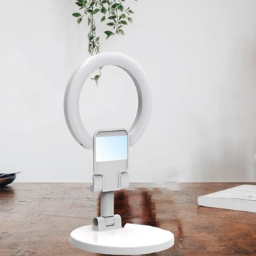 Лампа перезаряжаемая наполняющая с подставкой, белая для макияжа