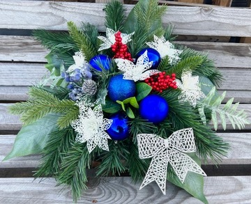 WIĄZANKA Stroik Świąteczny na Grób Cmentarz Święta