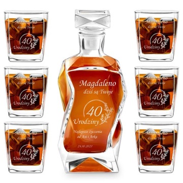 PREZENT NA URODZINY KARAFKA DO WHISKY Z GRAWEREM