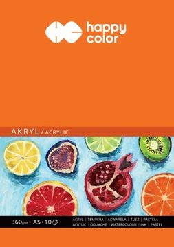 Blok Happy Color do akrylu ART A5 10 arkuszy 360g