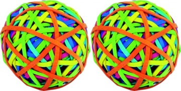 Резинки, микс цветов, шарик, шарик х 4.