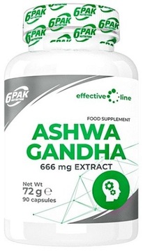 6PAK ASHWAGANDHA 666mg EXTRACT 90k ŻEŃ-SZEŃ