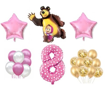 Мини-набор «Маша и Медведь» из 2 воздушных шаров на день рождения