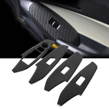 4 шт. крышка панели кнопки подъема окна из углеродного волокна