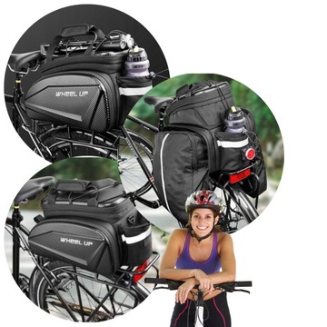 Сумка на багажник велосипеда, Водонепроницаемая, Большая, Вместительная, Жесткая сумка для велосипеда