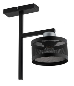 Designerski Nowoczesny SIGMA OFF 1 plafon CZARNY SREBRNY LED
