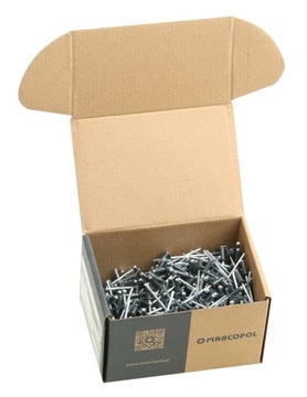 NITY ZRYWALNE 4.8x10 ALU/STAL ŁEB PŁASKI RAL 7016 ANTRACYT - opak. 100 szt.