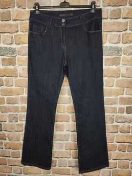 NEXT Jeansowe SPODNIE BOOTCUT granatowe 16L 44