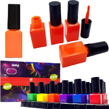 NEONOWE LAKIERY DO PAZNOKCI ŚWIECĄ W UV WODNE PEELABLE pomarańcz (CI 45380)