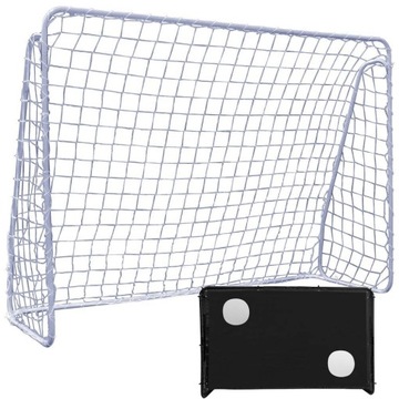 БОЛЬШИЕ МЕТАЛЛИЧЕСКИЕ ФУТБОЛЬНЫЕ ВОРОТА + СЕТКА + КОВРИК ТОЧНОСТИ 213x150X90 см JET5