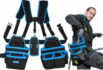 HOGERT ROBOCZY NARZĘDZIOWY Z SZELKAMI, 23 KIESZENIE, UCHWYT NA MŁOTEK