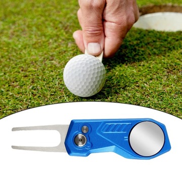 Инструмент Golf Divot Tool Принадлежности для гольфа Ремонт складной вилки Pitch Mark L Golf Blue
