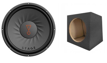 JBL Stage 102 Subwoofer samochodowy głośnik basowy + skrzynia basowa MDF