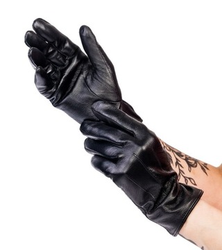 Ocieplane rękawiczki damskie ze skóry naturalnej M;L;XL