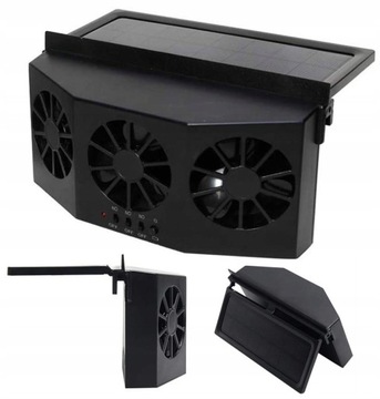 СОЛНЕЧНЫЙ ВЕНТИЛЯТОР ДЛЯ АВТОМОБИЛЬНОГО КОНДИЦИОНЕРА ЦИРКУЛЯЦИЯ ВОЗДУХА 3 В 1