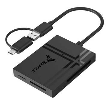 Czytnik Kart 5w1 TF SD MS CF XD MicroSD Adapter USB USB-C OTG 5 Gb/s
