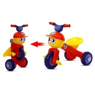 СКЛАДНОЙ трехколесный велосипед с педалями, светодиодные цвета