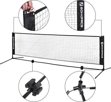 ТЕННИСНАЯ СЕТКА ДЛЯ БАДМИНТОНА ДЛЯ САДОВОГО РАМА, КОМПЛЕКТ РЕГУЛИРУЕМОЙ ВЫСОТЫ 3М